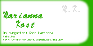 marianna kost business card